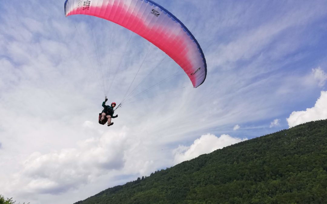 Landeanflug Paragliding Schule